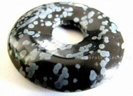 Donut Obsidián vločkový 40 mm