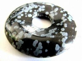 Donut Obsidián vločkový 40 mm