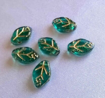 Korálky skleněné mačkané 12 x 7 mm 10 ks - A50253 - Image 2