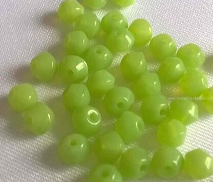 Korálky skleněné mačkané 4 mm 10 ks - A50033