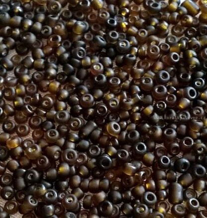 Korálky Rokajl 2 mm průhledný hnědý