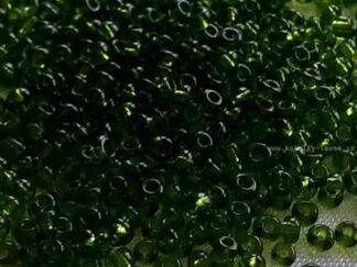 Korálky Rokajl 2 mm průhledný zelený