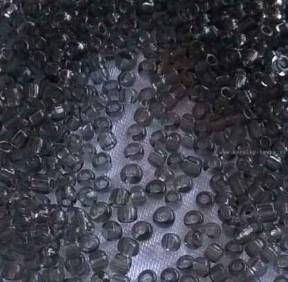 Korálky Rokajl 3 mm průhledný šedý kouřový