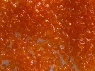 Korálky Rokajl 3 mm průhledný oranžový