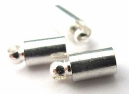 Koncovka vlepovací stříbrná 10 x 4 mm 2 ks - B10019