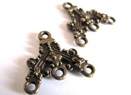 Ramínko bižuterní 15 x 18 mm staromosaz - B30094