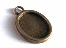 Bižuterní lůžka přívěsek 24 x 15 mm - B90013