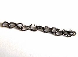 Adjustační řetízek černá lesk 50 x 3 mm - B90053