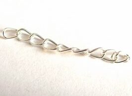 Adjustační řetízek stříbrný 50 x 3 mm - B90054