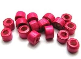 Dřevěné korálky HEISHI 4 mm růžové 100 ks - A30067