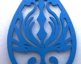 Dřevěný výsek Kapka modrý