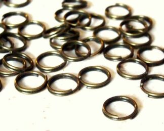 Spojovací kroužek DOUBLE 6 mm starozlato 10 ks - k29sz