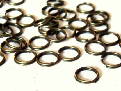 Spojovací kroužek DOUBLE 6 mm starozlato 10 ks - k29sz