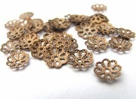 Kaplík kytička 7 mm bronz 10 ks - k3