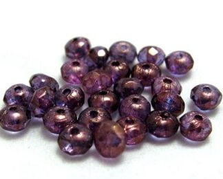 Ohňovky rondelky 3 x 5 mm metalické fialové 10 ks - A50044