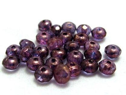 Ohňovky rondelky 3 x 5 mm metalické fialové 10 ks - A50044