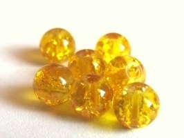 Korálky skleněné PRASKANÉ 6 mm - A50271