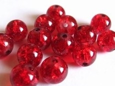 Korálky skleněné PRASKANÉ 10 mm - A50281