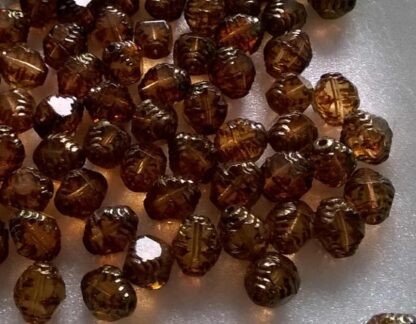 Korálky skleněné mačkané LAMPIČKY 10 x 8 mm 10 ks - A50326