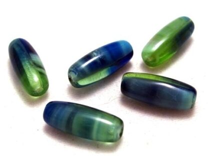 Korálky skleněné mačkané 15 x 6 mm 10 ks - A50191