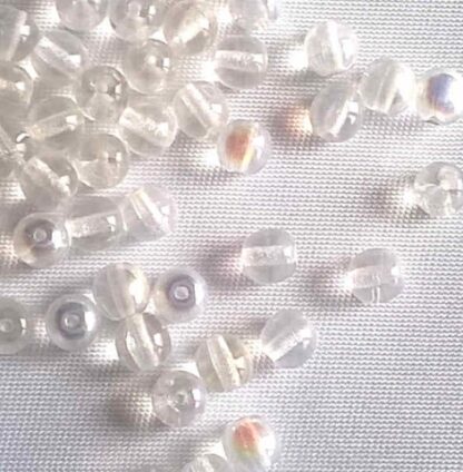 Korálky skleněné mačkané 6 mm 10 ks - A50158