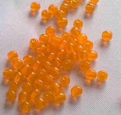 Korálky skleněné mačkané 4 mm 10 ks - A50238