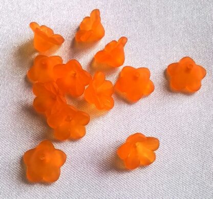 Korálky plast zvonek  8 x 12 mm oranžová - A70080o