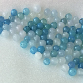 Korálky z minerálu Jadeit kuličky 6 mm modré
