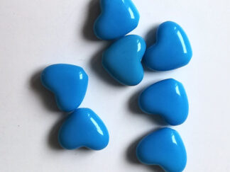 Korálky akryl Srdíčko 14 x 12 mm modré