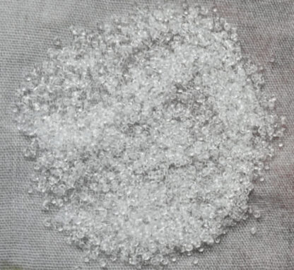 Korálky rokajl PRECIOSA 10/0 2,3 mm průhledná bílá 20 g