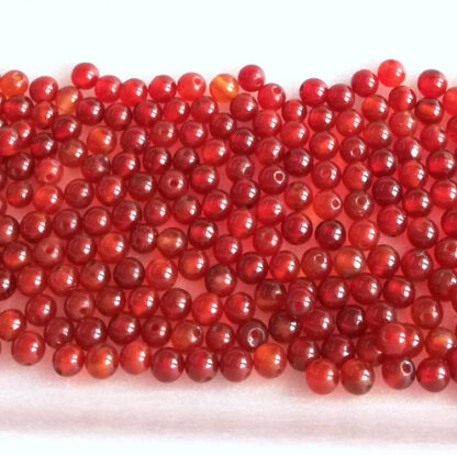 Karneol korálky 4 mm