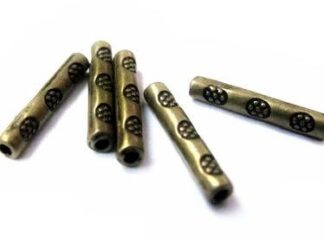 Korálky kovové 14 x 2 mm