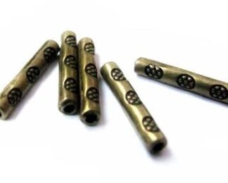 Korálky kovové 14 x 2 mm